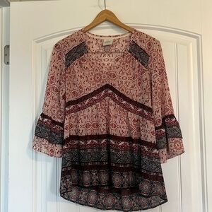 Knox Rose Bohemian Blouse Small